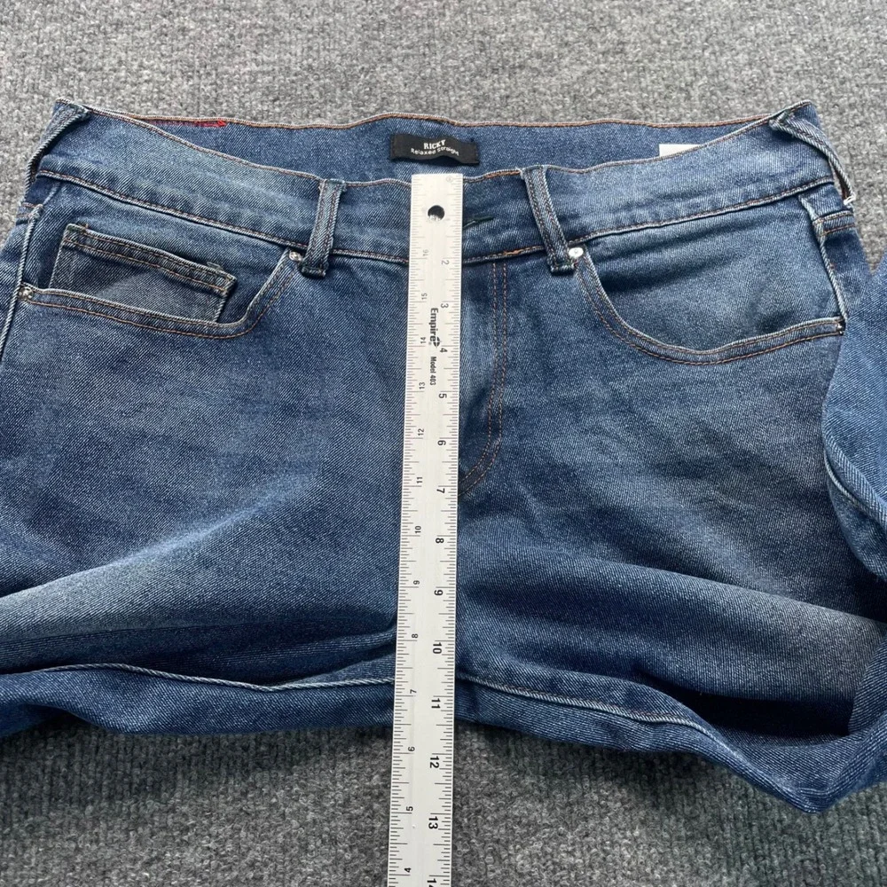 True Religion Ricky Jeans Mens 32 Blue Relaxed Straight Leg Stretch Denim